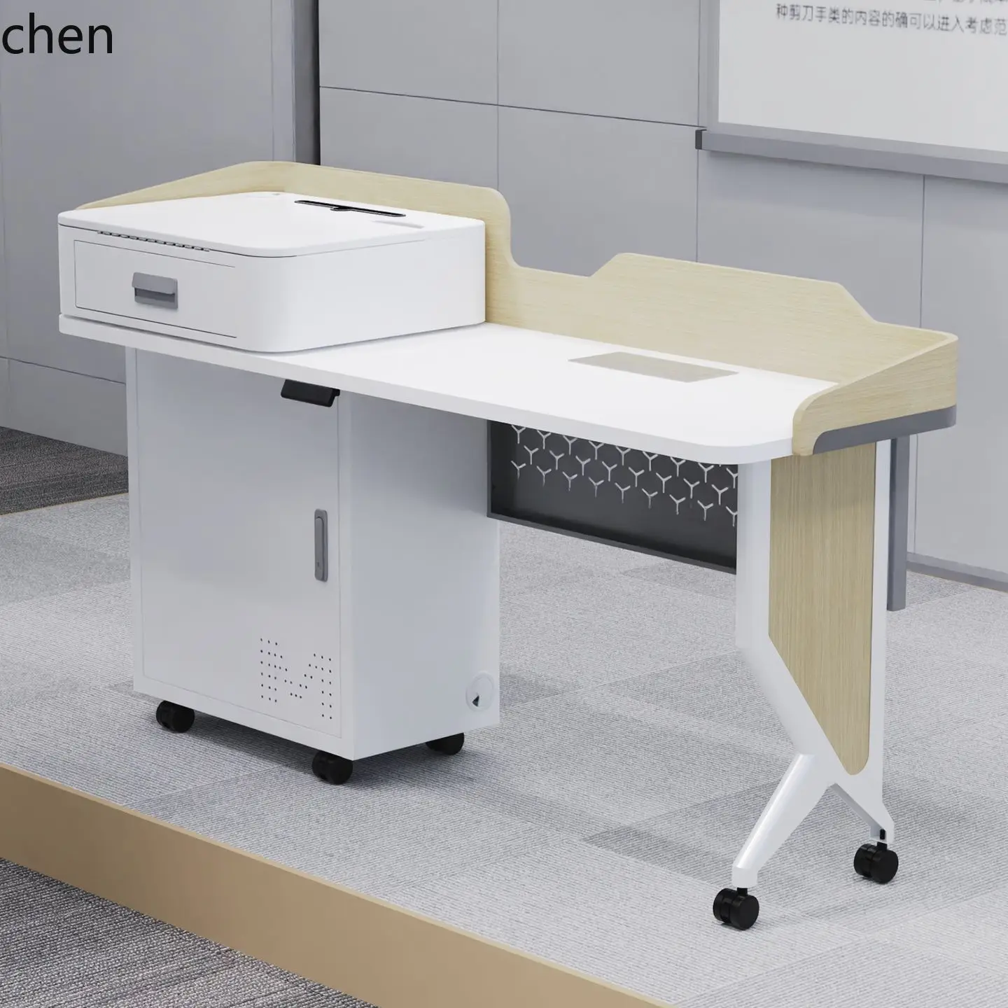 HXL Movable Multi-Functional Lectern Conference Training Lecture Table Speech Table