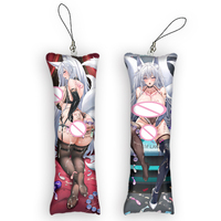 Azur Lane Sexy Shinano Mini Dakimakura Keychain Cute Anime Key Chain Small Pillow Decor Pendant Otaku Gift Backpack Pendant