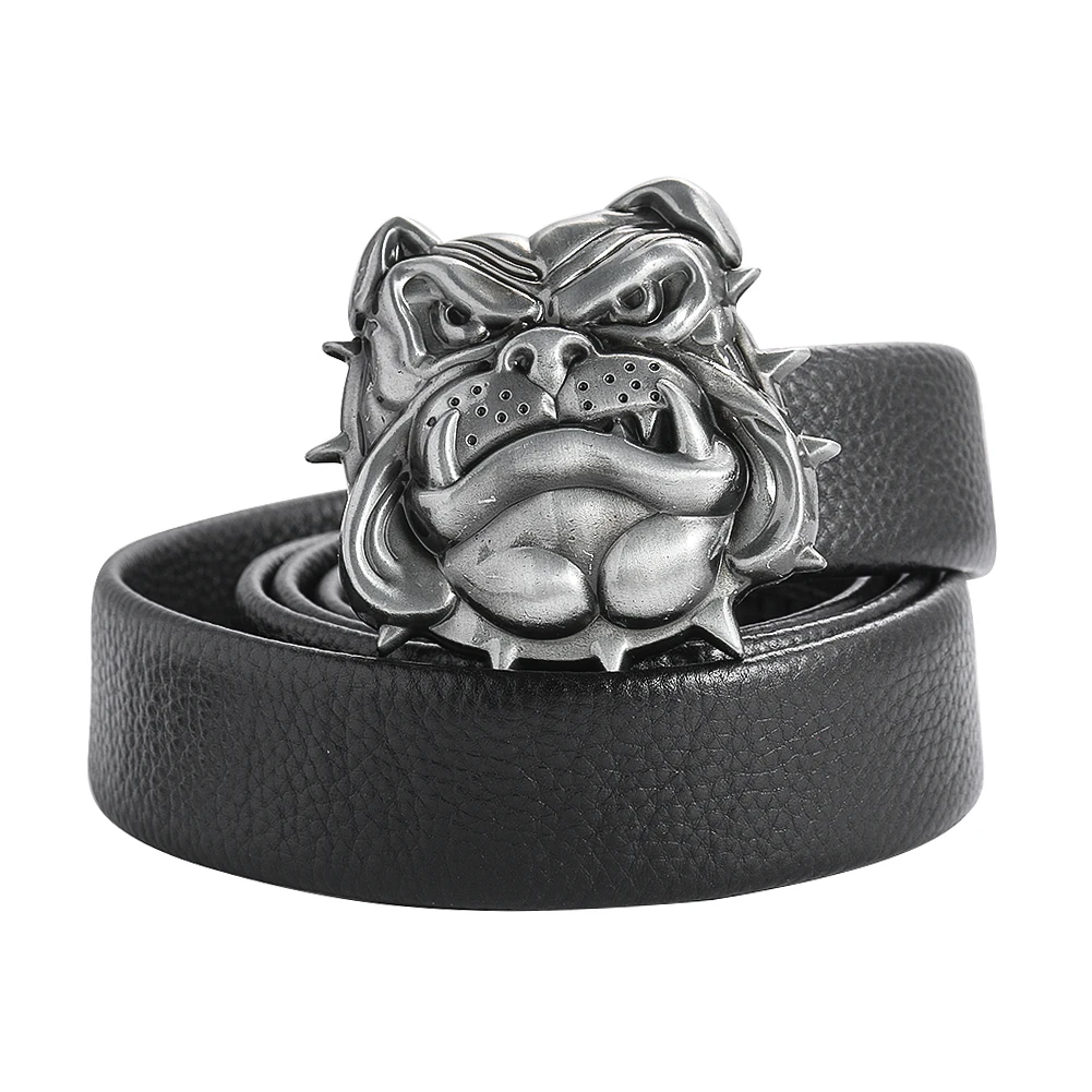 Stainless Steel Dog Belt Buckle Animal Badges Waistband Leather Craft Accessories Diy Western Cowboy Jeans Belt Buckles for Men