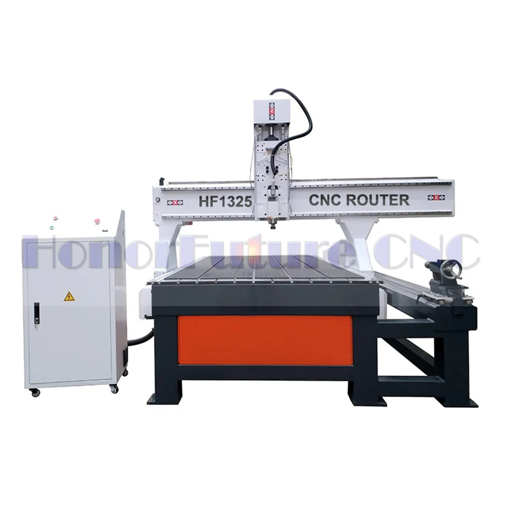 Fresadora CNC com Rotary, 4 Eixos, Roteador CNC 1325, Venda quente