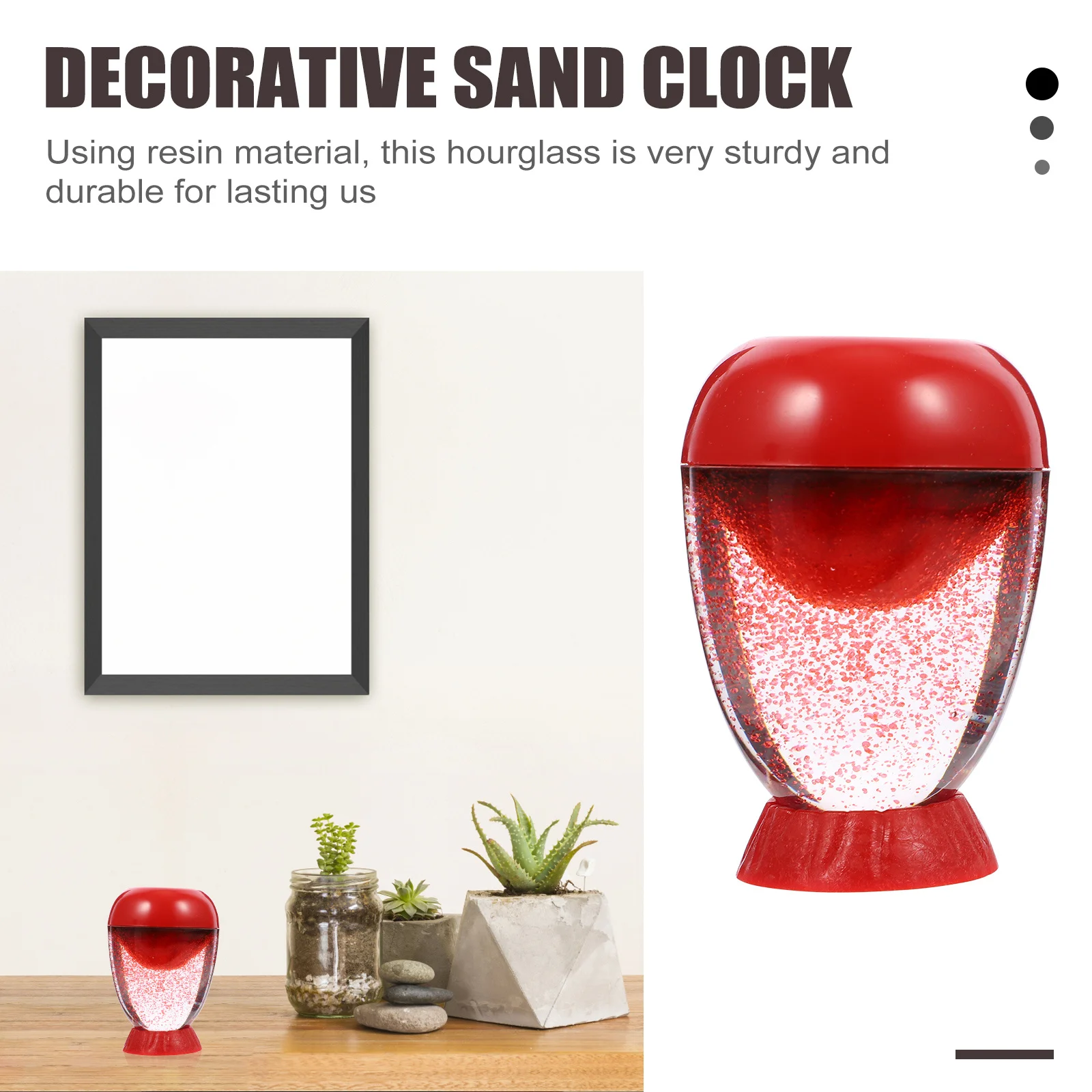 

Volcanic Eruption Hourglass Resin Decorative Sand Timer Egg Shape Desktop Ornament Bedroom Bathroom Timer Gift