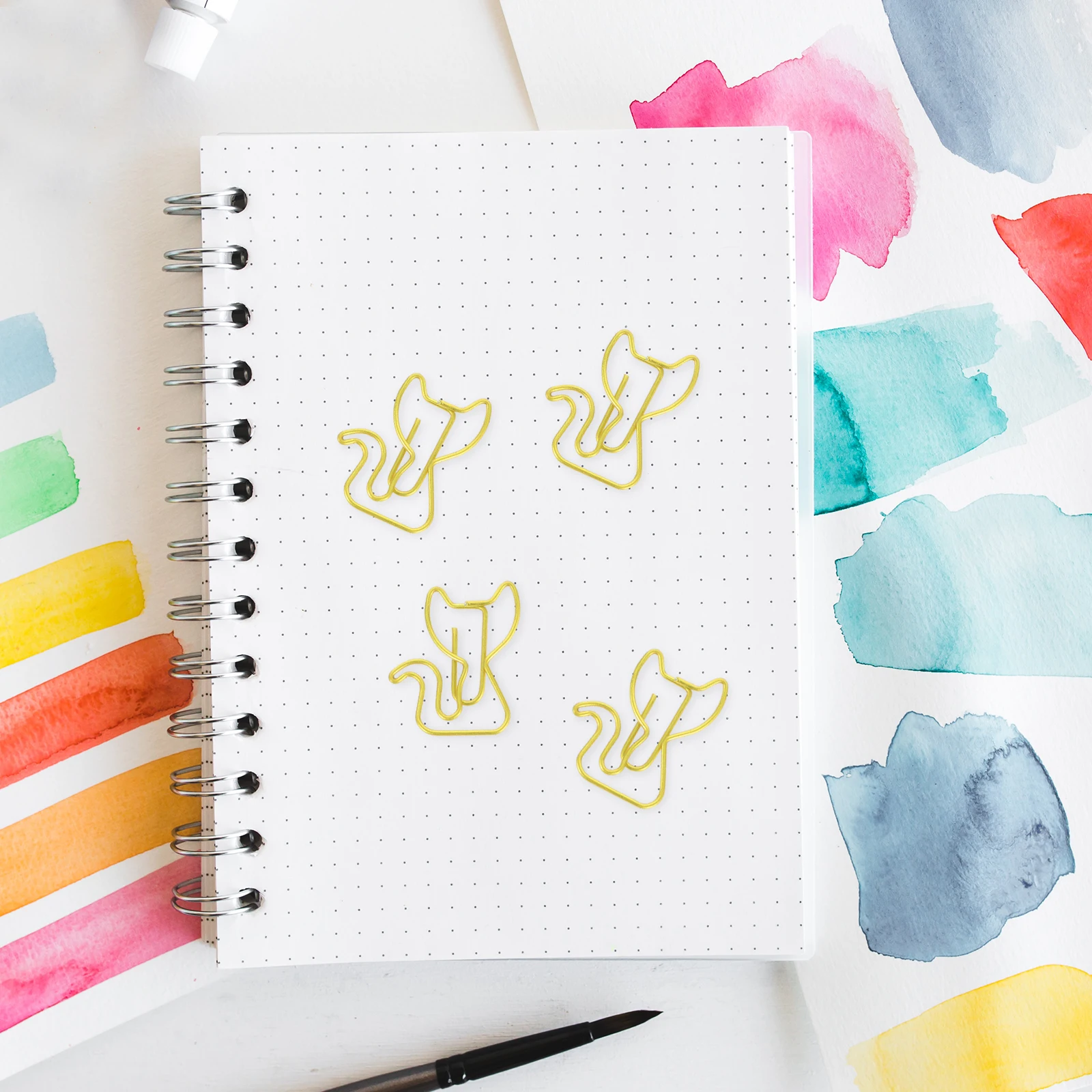 30Pcs Cat Shaped Paper Clips Creative Metal Paperclips Memo Note Decorative Clips Bookmarks Office School Home Supplies