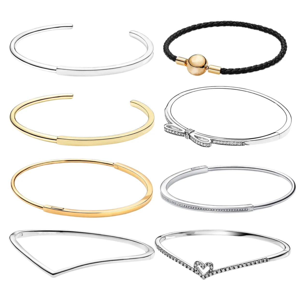 100% Plata de Ley 925 esqueleto arco encanto corazón brazalete apertura brazalete Simple regalo de fiesta joyería de moda para mujer