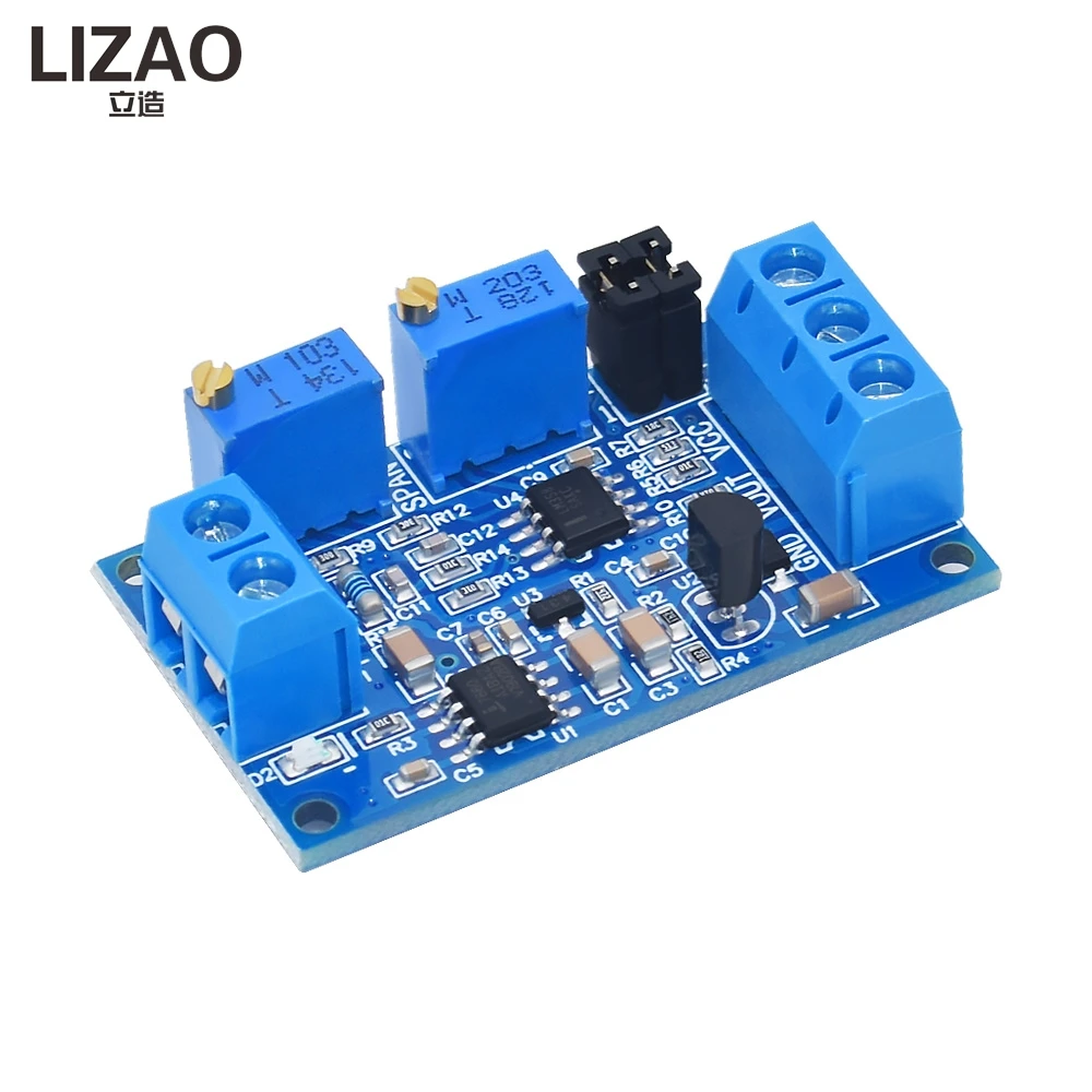 LIZAO 4-20mA to 0-3.3V 0-5V 0-10V Current To Voltage Module Analog Signal Transmitter Conversion Converter Board