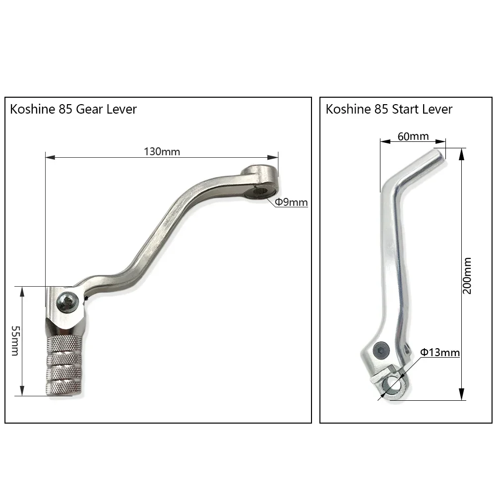 For Koshine Motorcycle Gear Shift Pedal Lever and Kick Start Levers Forged XN85 XN105 Motocross Enduro Engine Foot Rests