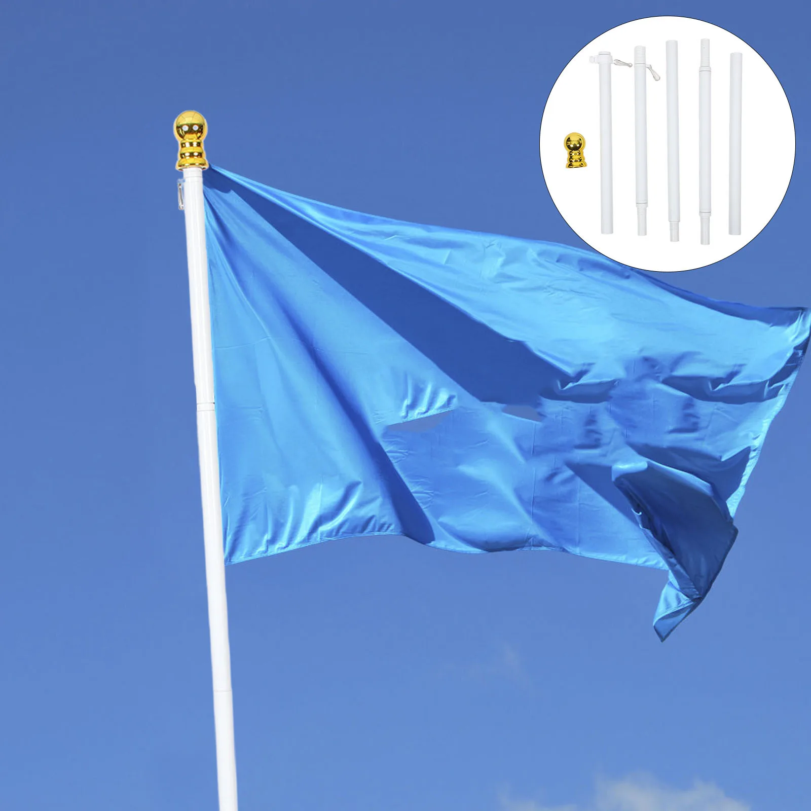 

Aluminium Alloy Flag Pole Free Rotation Outdoor Garden Yard Display Stand Heavy Duty Rustproof Garden Flag Hanging