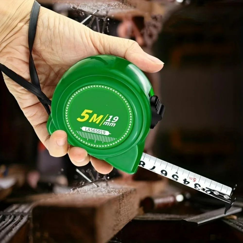 4 rolls of 5 meter tape measure, No. 50 galvanized steel sheet, ABS plastic housing, fresh mint green