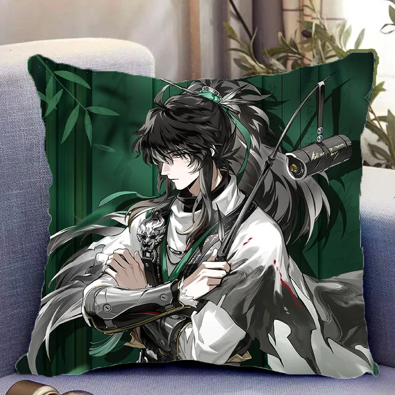 Gioco Wuthering Waves QIUYUAN Cosplay Cuscino di tiro 2 lati Anime Cartoon Peluche Cuscino per la casa Divano Decorazione Regali