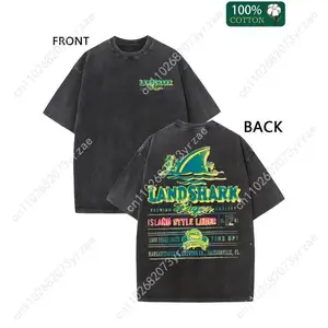 Retro Tshirt Shark Man Woman High Quality Vintage T Shirt Cotton Short Sleeves Fashion T-shirt Soft Breathable Tops