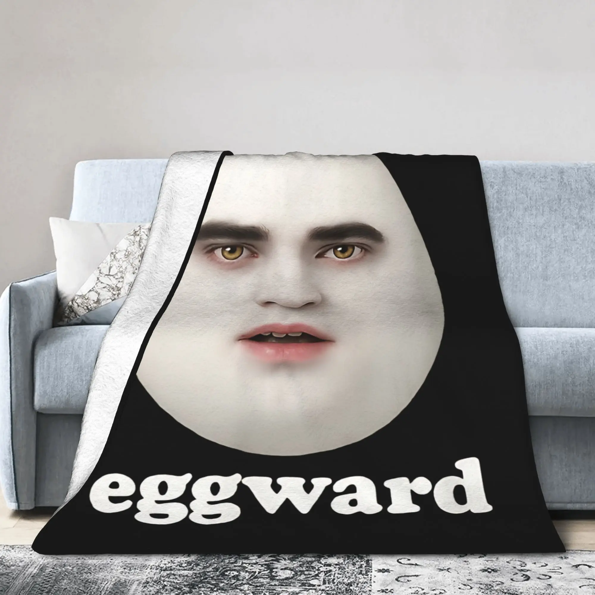 Eggward Funny Meme Blankets Velvet Summer Air Conditioning Twilight Edward Cullen Soft Throw Blankets for Home Bedroom Rug Piece
