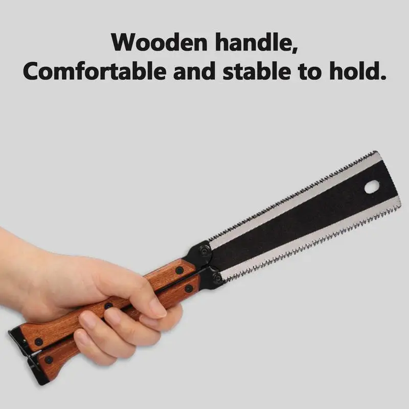 Scie à nervures pliable avec double tranchant, scie à main pliante, outils de travail de calcul pour maire, fournitures de jardinage intérieur, U50