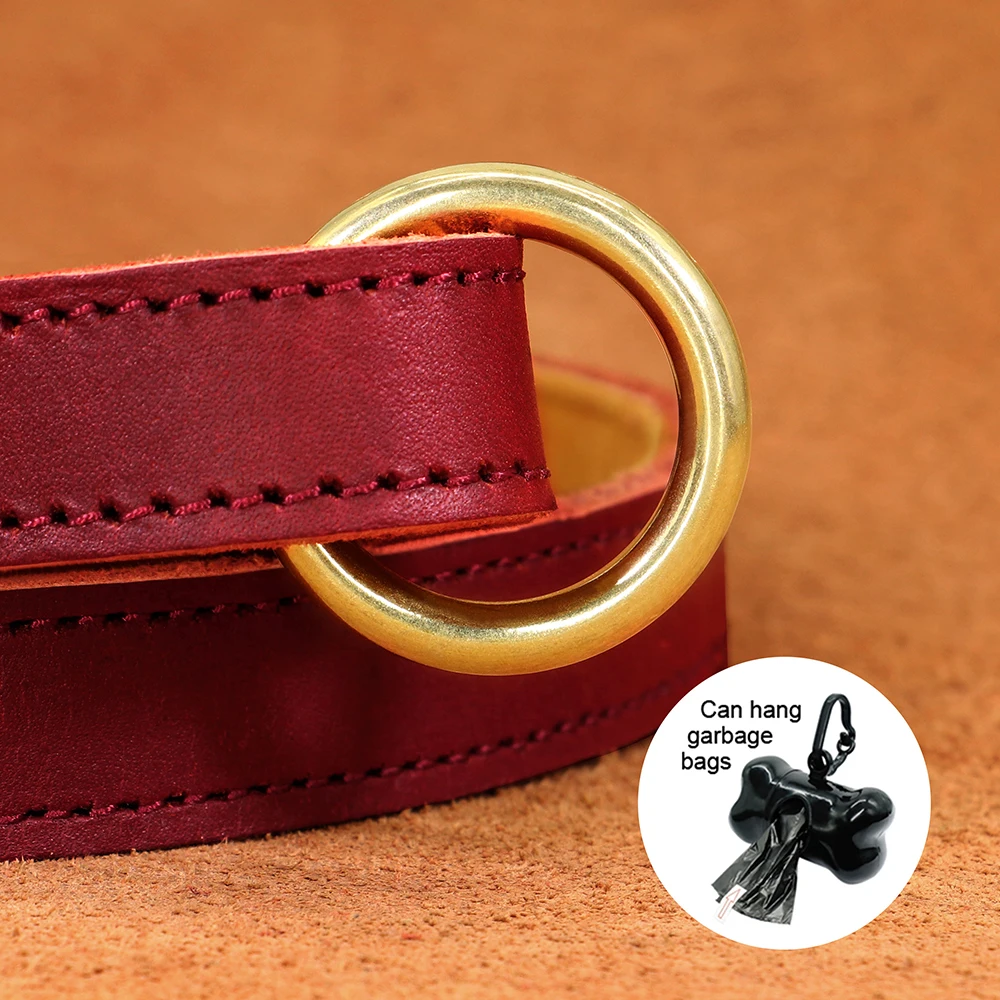 Personalisierte Hundehalsband-Leine aus echtem Leder, langlebige Hundehalsbänder, Gehbleine, Seil, frei mit Gravur für kleine, mittelgroße und große Hunde – Detail 31