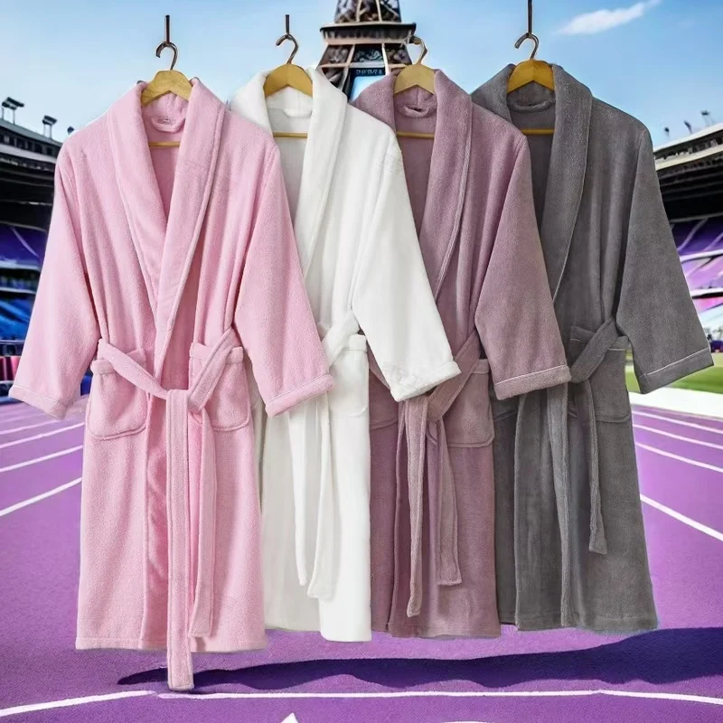 Towel Fleece Sleepwear Women Winter Warm Kimono Bathrobe Gown Soft Nightgown Casual Robe Flannel Nightdress Lounge Wear