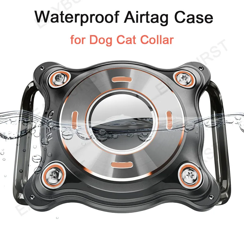 Eayburst AirTag Holder Case for Dog Collar IPX8 Waterproof Air Tag Protective Cover for Apple AirTags GPS Locator Accessories