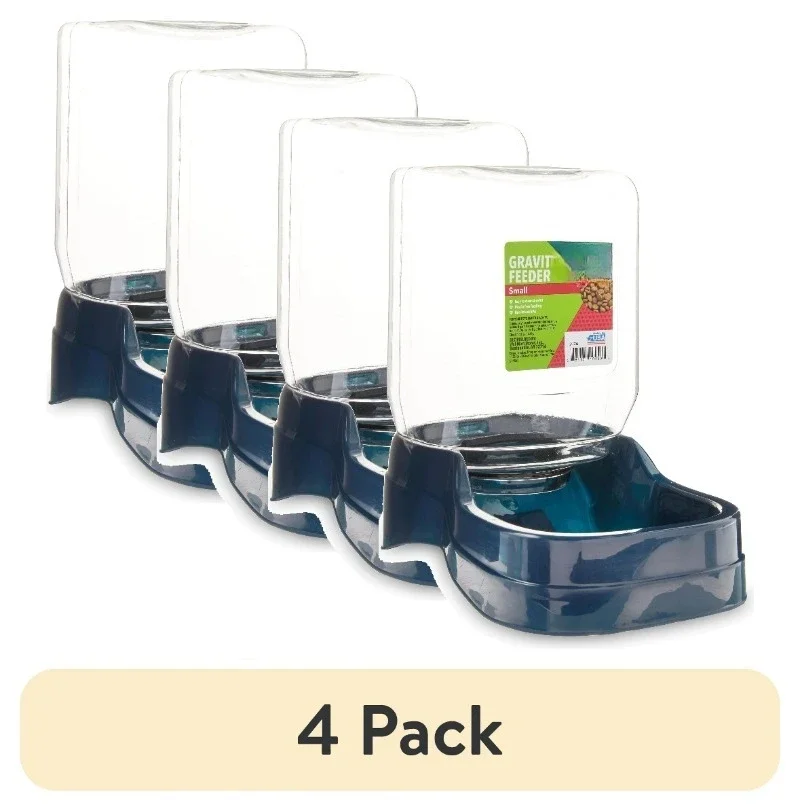 

New Upgrade Life Gravity Pet Feeder, Blue, Small for Dogs and Cats, 3 Pound Capacity