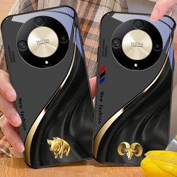 Flowing Pattern For Honor Magic 6 50 70 90 Lite X7b 200 Pro Nova 10 Nova 5T X6 P30 Pura 70 Ultra Tempered Glass Phone Case