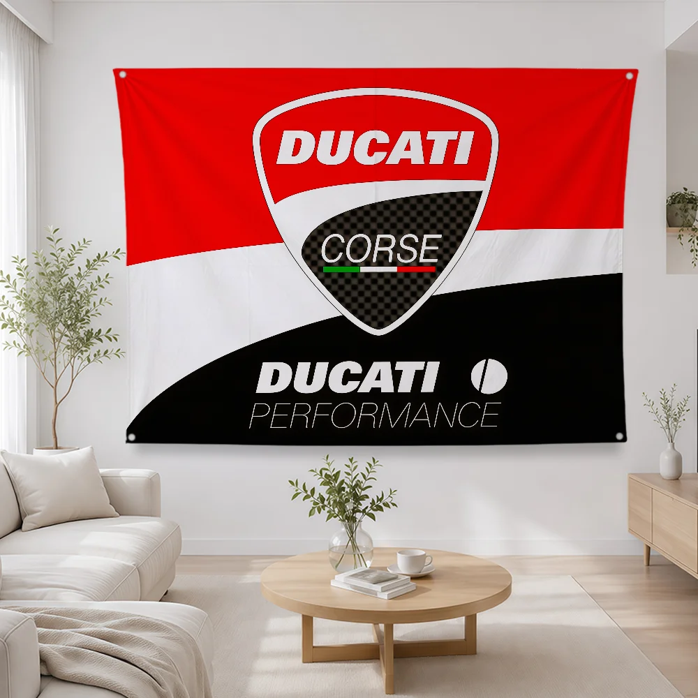 HOT COOL D-DucatiS-I Fashion Flag Polyester Banner Flags For Party Club Outdoor Interior Wall Paper Decoration Banner Fans Gift