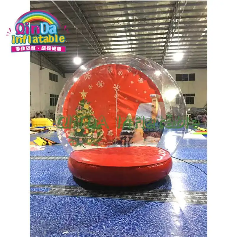 Promotie Kerst opblaasbare sneeuwbol te koop, gigantische PVC Bubble Room voor kerst opblaasbare Phtot Booth Ball