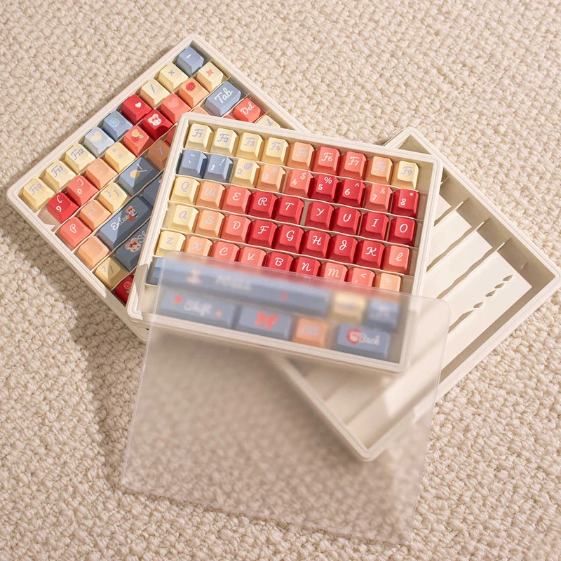 

3 Layer Keycaps Storage Box with Lid Keys Storage Bag Case Box for Cherry Gmk Oem Profile Mechanical Keyboard Keycaps Collection