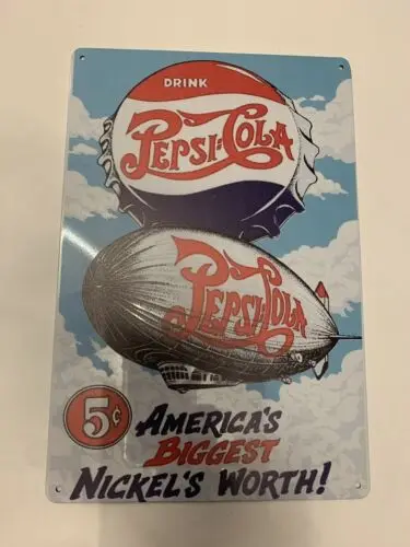 cola tin sign Blimp Bottle Cap Americans Biggest Bottle Poster Can Cintage-Aluminum-tin sign