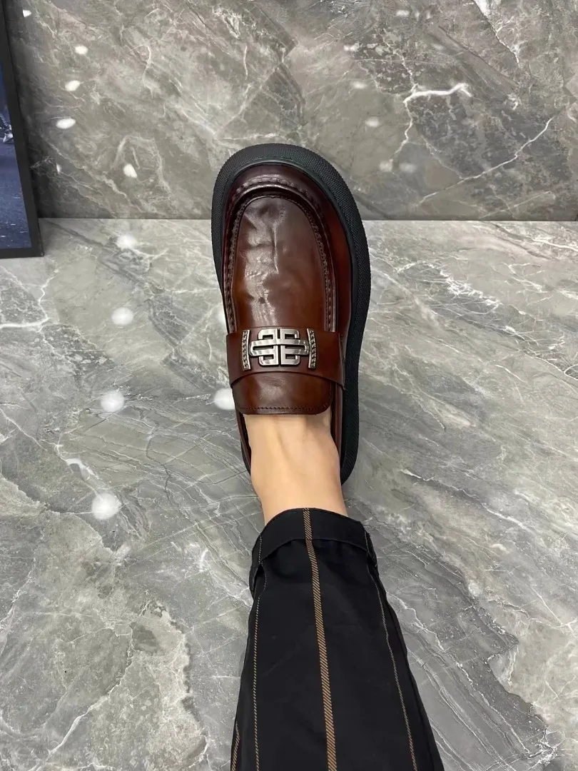 

Высококачественные повседневные кожаные мужские туфли: удобные, модные, универсальные, деловые, в европейском стиле, элегантные, трендовые, с круглым носком