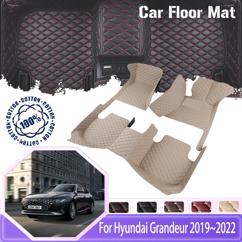 

Floor Mat For Hyundai Grandeur Azera IG 2019 2020 2021 2022 5 Seater Waterproof Pad Floor Carpet Car Mats Luxury Car Accessories