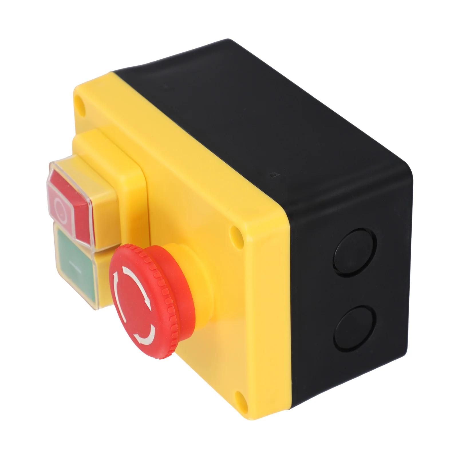 

For Bench Saws Motor Stop Start Switch For Workshop Yellow, Black Lock-On Stop Button No-Volt-Release Feature Replacement Switch