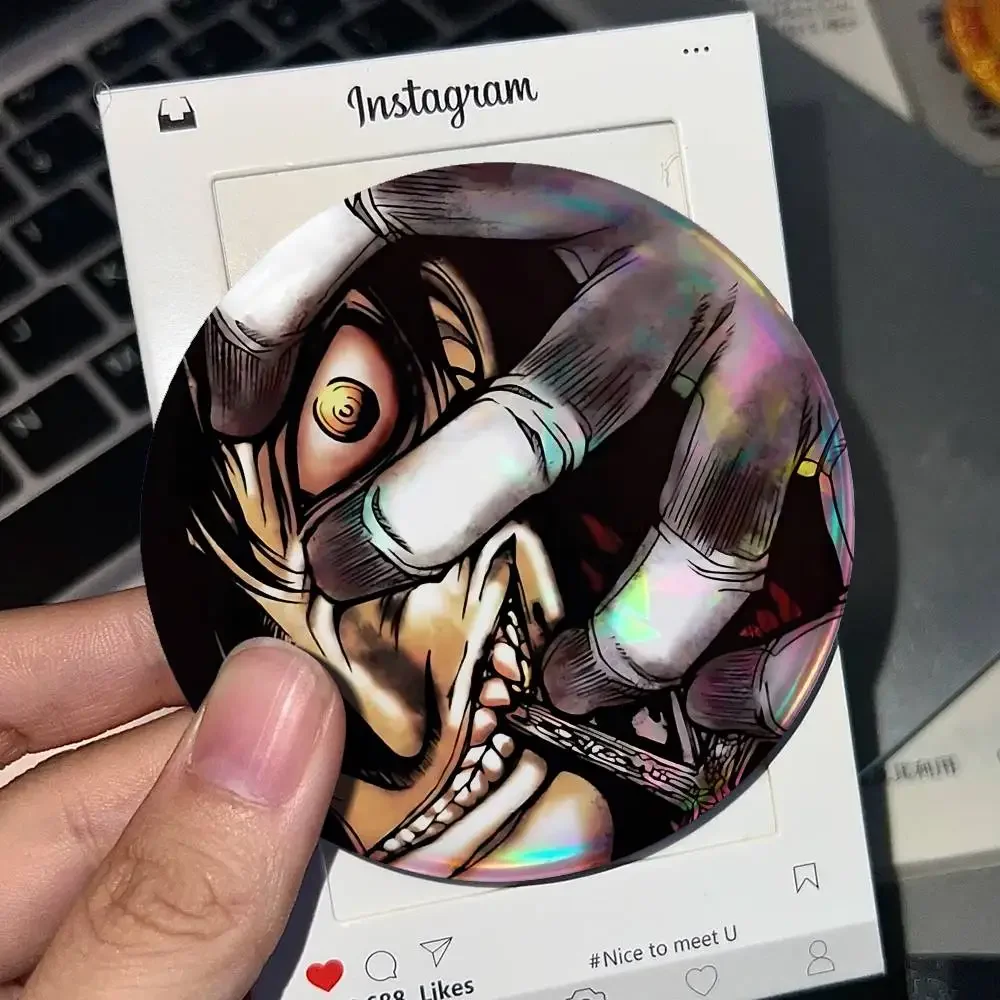Anime H-Hellsings For Badge Laser Holographic Custom Badge Image Metal Lapel Pin Brooch For Clothing Backpack Decorative