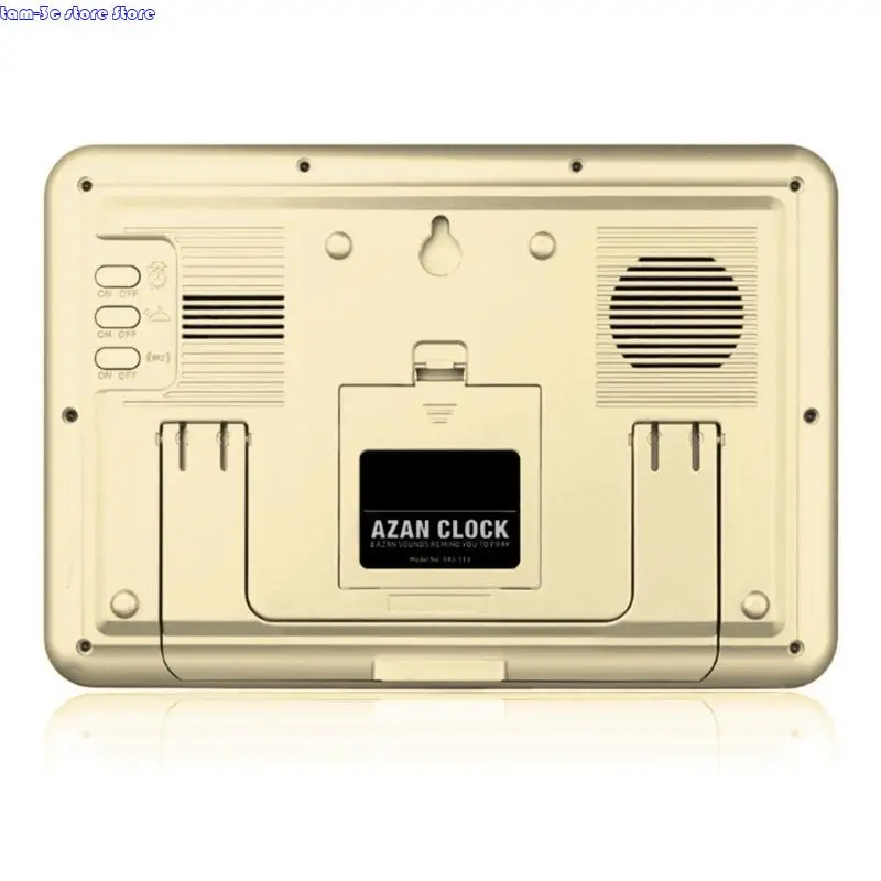 Маленькие часы Azan с двойными динамиками и функцией повтора, ЖК-экран ABS, часы для молитвы Azan, простая установка для мусульман