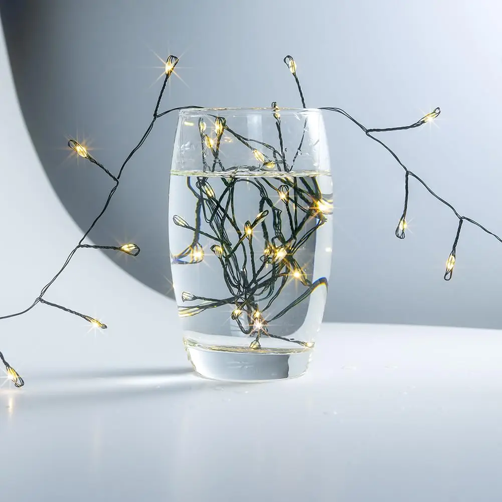 Fairy Lights Green Wire Outdoor 36M Cluster Christmas Tree LED String Light Garland For New Year Street Party Wedding Decoration