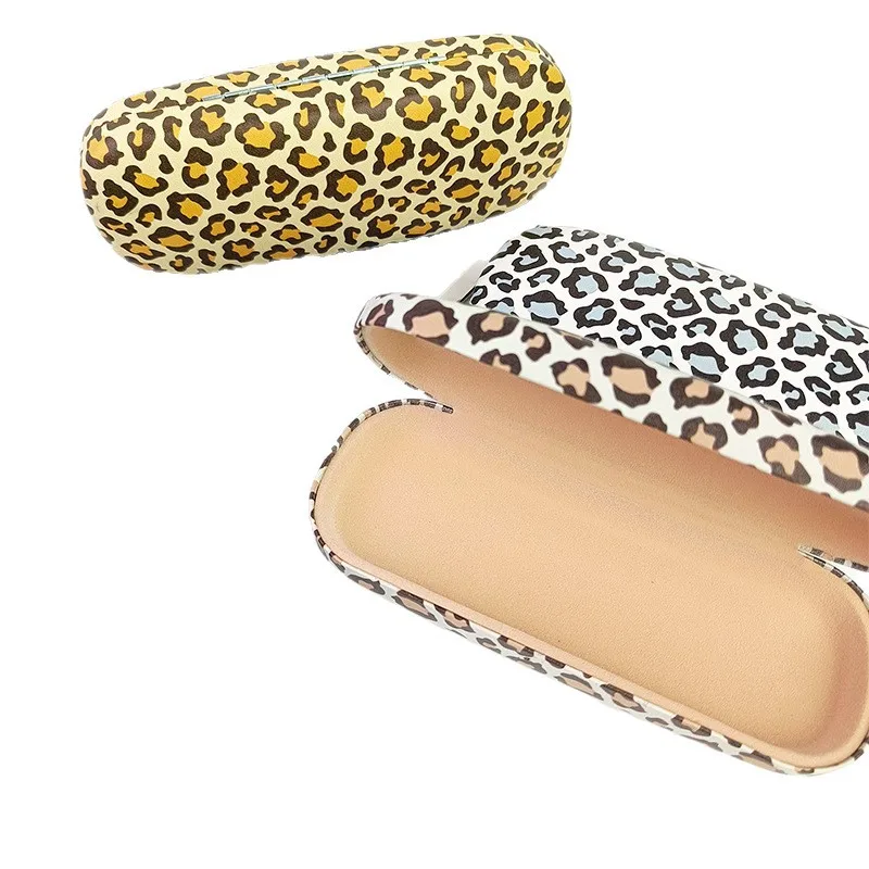 1pc Leopard Print Metal Glasses Case - Durable Metal Material， Protect Glasses Design for Glasses & Accessories