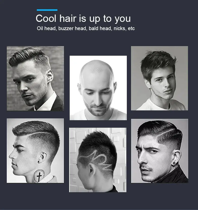 ماكينة قص الشعر الكهربائية بدون أسلاك للرجال ماكينة قص الشعر قابلة للشحن