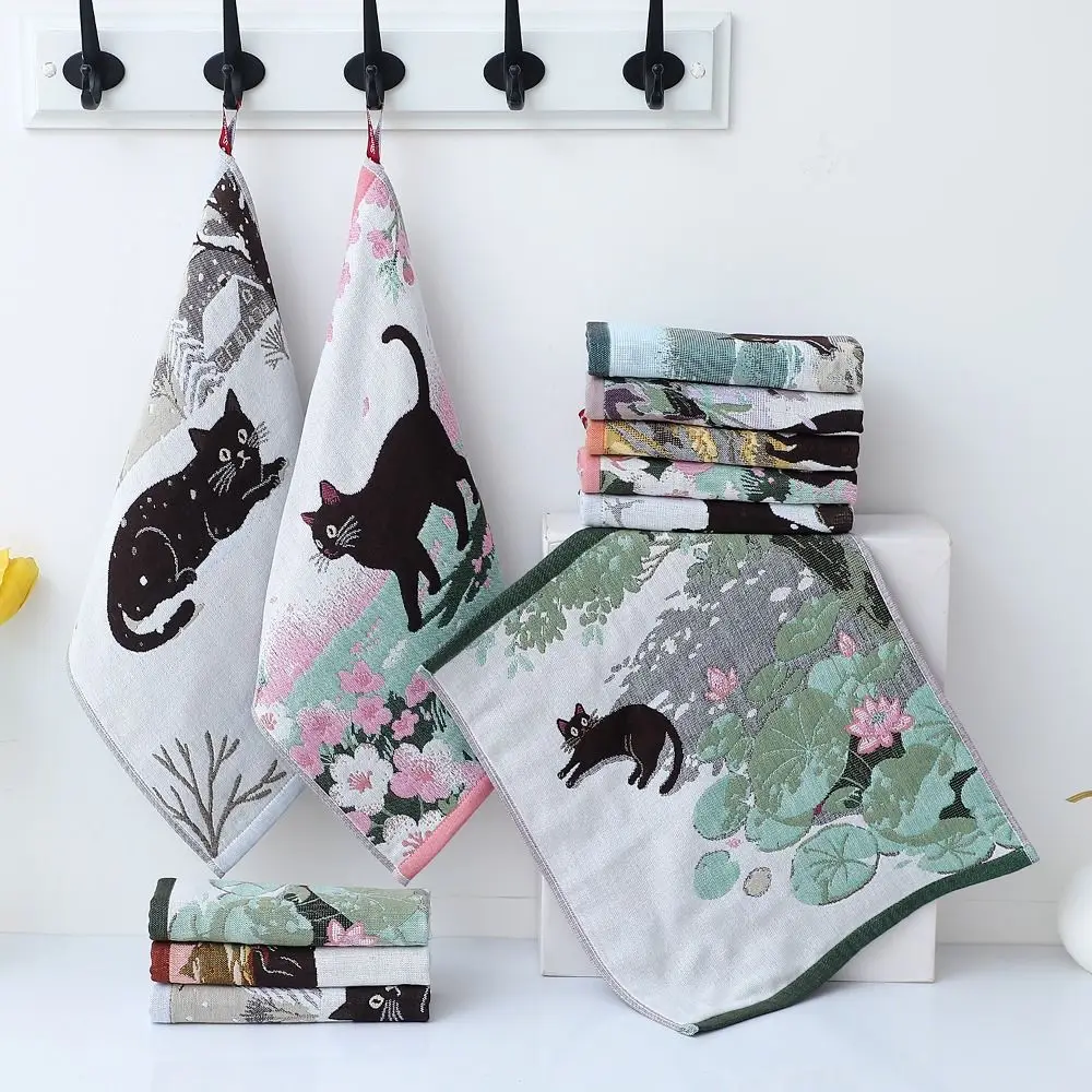 New 34x40cm Large Hand Towel Quick Dry Decorative Pure Cotton Dish Cloth 4 Layer Cotton Gauze Kitchen Towel Home Restaurant