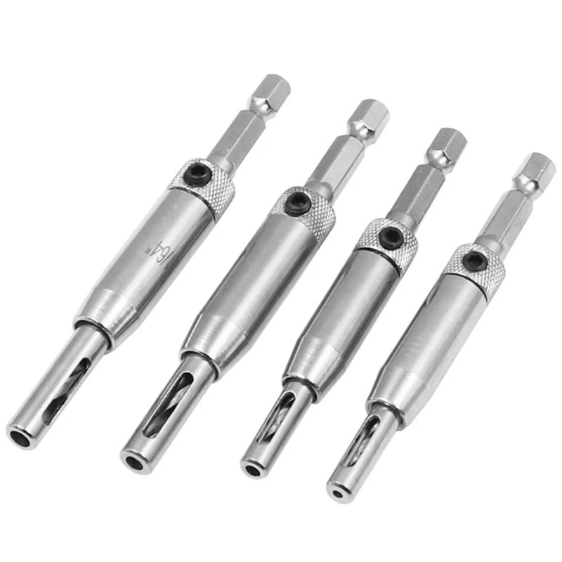 High Speed Steel Drill Bit Set for Precise Woodworking Cabinetry, Self Centering