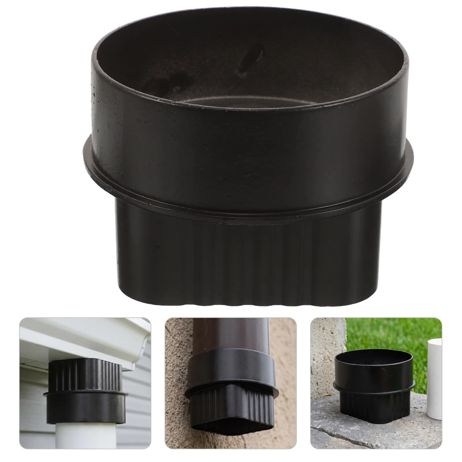 Rain Gutter Downspout Connector Adapter 4x4x3 Funnel Shaped Leakproof Rainwater Diverter Gutter Extension Roof Drainage