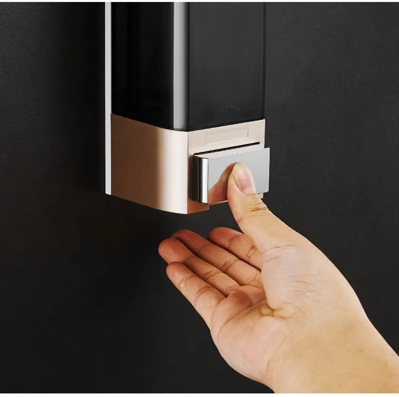 موزع صابون الحمام شامبو سائل للاستحمام 500 مل موزع صابون دش الحمام المثبت على الحائط، منتجات الفنادق #5