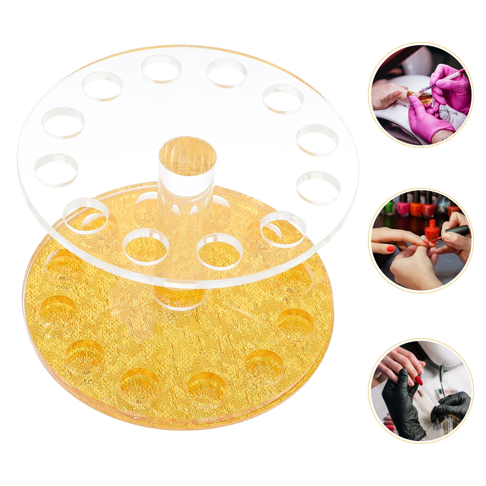 

1Pcs Acrylic Nail Art Pen Rest Multi Hole Design Non Slip Bottom for Beauty Salons and Home Nail Pen Holder Manicure Tool Holder