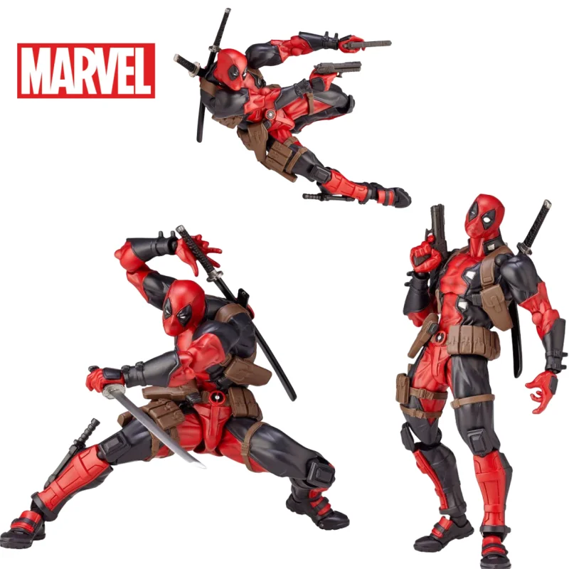 

Cartoon Movie Peripherals Marvel Avengers Deadpool Personalized Creative Figure Model Joints Movable Face-changing Toy Ornaments