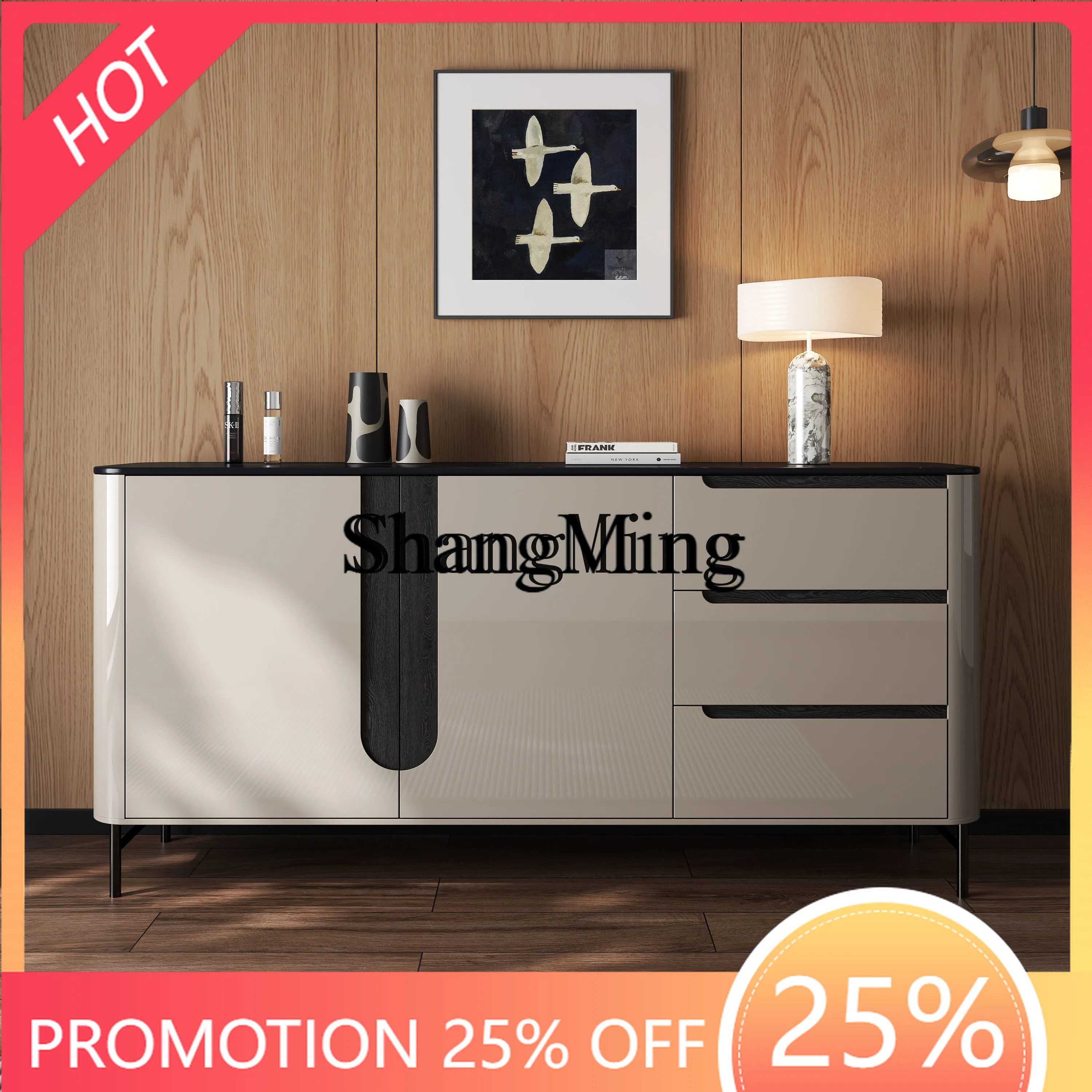 

ZYY exquisite marble side cabinet light luxury minimalist living room partition locker against the wall side cabinet