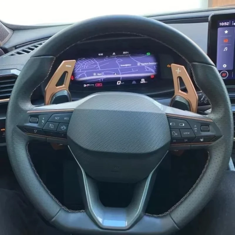 Auto Lenkrad Schaltwippe Für Cupra Formentor LEON Ateca 2021 2022 2023 2024 2025 DSG Aluminium Stil Verlängerung – Detail 2