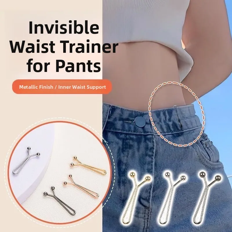 

Invisible Hairpin Adjustable No-Sew Belt Bule for Pants Waist Size Fixation Tooth Poer Clip Home Fabric DIY Sewing Acc...