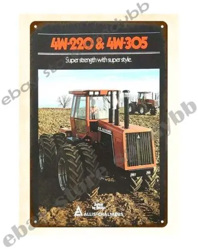 1pcs 1982 ALLIS-CHALMERS 4W-220 FARM TRACTOR metal tin sign garage indoor wall art