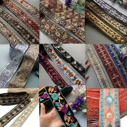 1 Yards Lace Fabric Ribbon Trim Costume Trimmings Sewing Lace Dress Guipure Curtain Applique Decoration