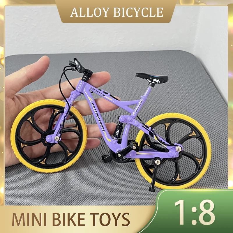 1:8 Mini Model Alloy Diecast Bicycle Metal Finger Bmx Mountain Mini Bike Decoration Children Gifts
