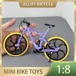 1:8 Mini Model Alloy Diecast  Bicycle Metal Finger Bmx Mountain Mini Bike Decoration Children Gifts