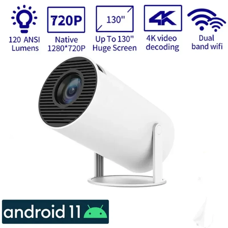 

New HY300 Projector Free Style for SAMSUNG XiaoMi Android WIFI Home Cinema 720P Outdoor 1080P 4K Supported HDMI USB