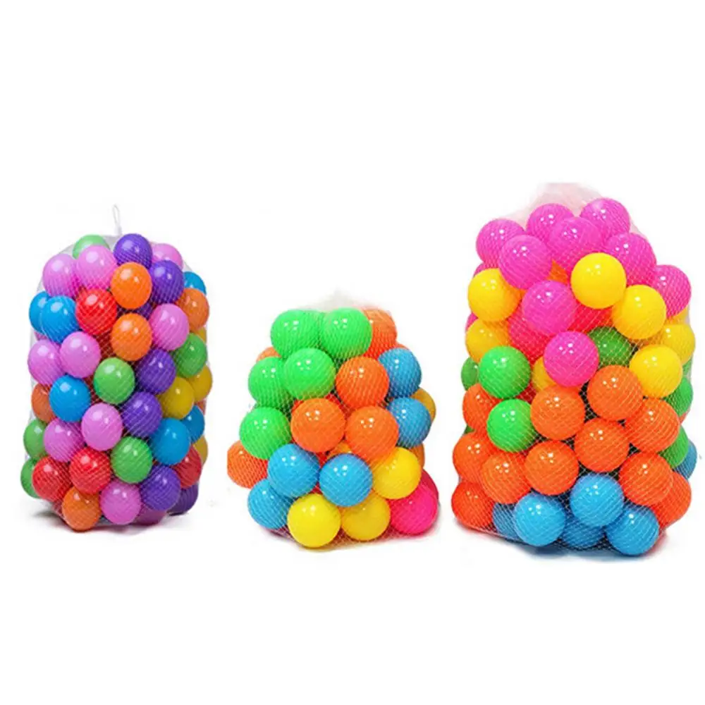 100Pcs Eco-Friendly Colorful Ball Pit Soft Plastic Ocean Balls Water Pool Ocean Wave Ball Outdoor Toys For Children Kids Baby