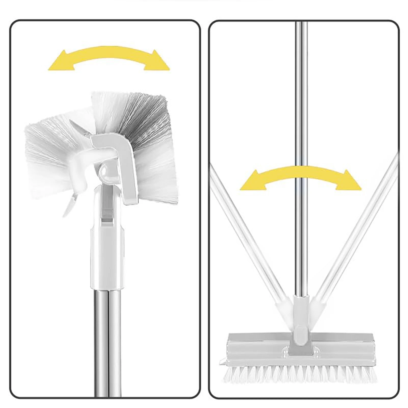 Crevice Hard Bristle Cleaning Brush Floor Scrub Brush with Long Handle for Cleaning Wall Corner Patio Bathroom