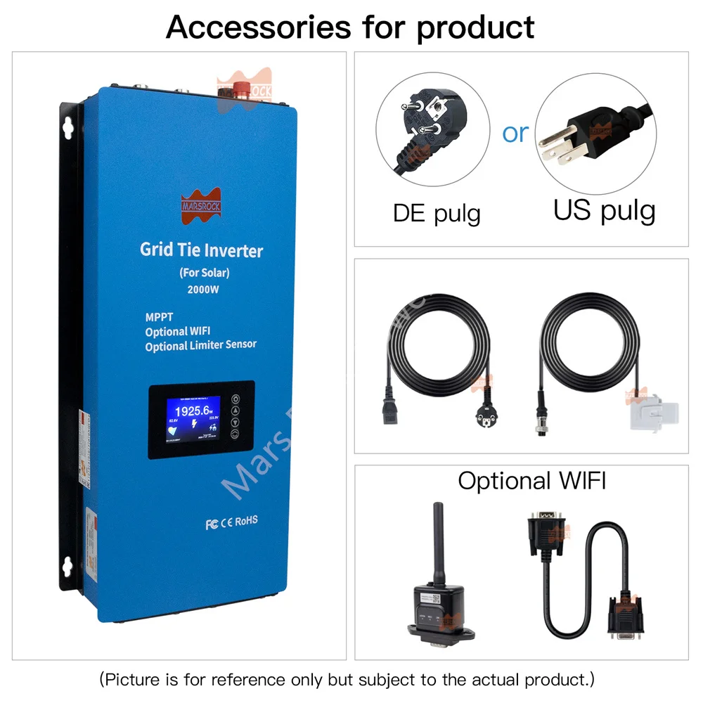 2000W 45-90VDC Solar Grid Connected Inverter With Current Limiter Sensor And Optional WiFi, With Monitor Function Inverter