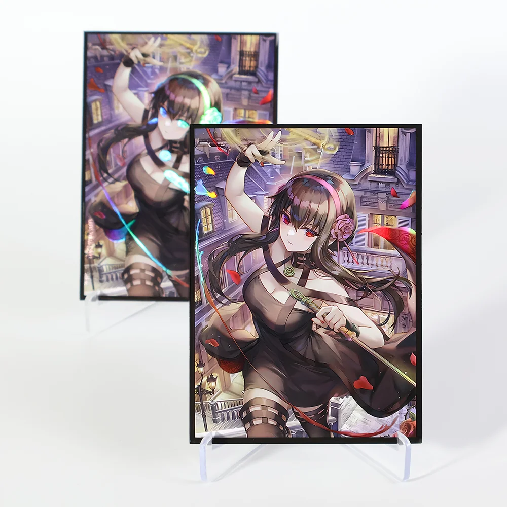 67x92mm 60pcs Cartoon Card Protective Sleeves Holographic Trading Card Sleeves Board Game Card Protector for PKM/MTG